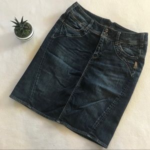 Silver Roby Jean Skirt